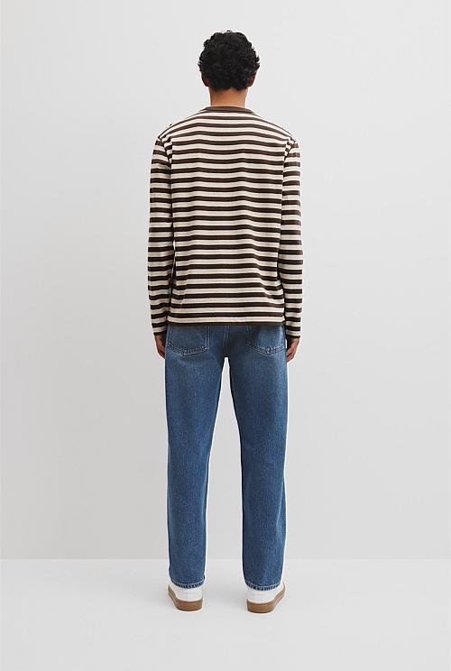 Australian Cotton Long Sleeve Stripe T-Shirt Australian Cotton Long Sleeve Stripe T-Shirt