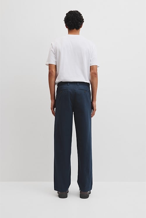 Relaxed Cotton Twill Pant