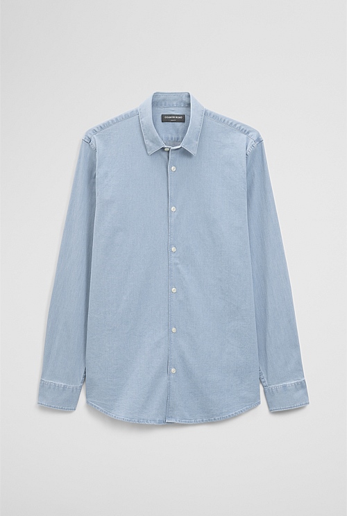 Slim Fit Chambray Shirt Slim Fit Chambray Shirt