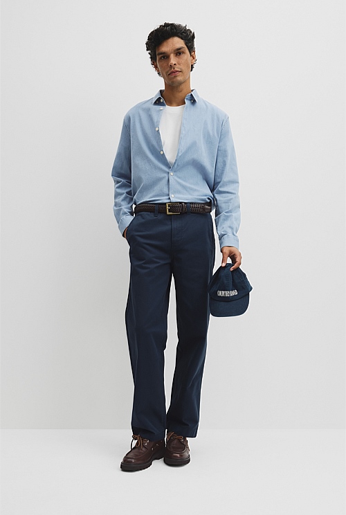 Slim Fit Chambray Shirt Slim Fit Chambray Shirt
