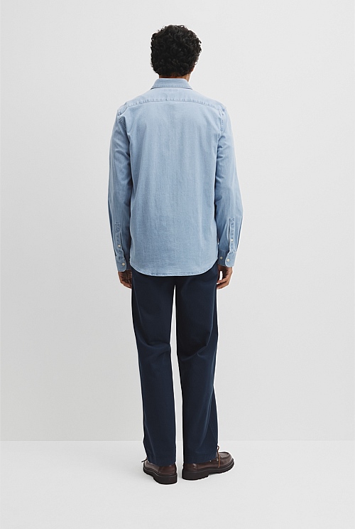 Slim Fit Chambray Shirt Slim Fit Chambray Shirt