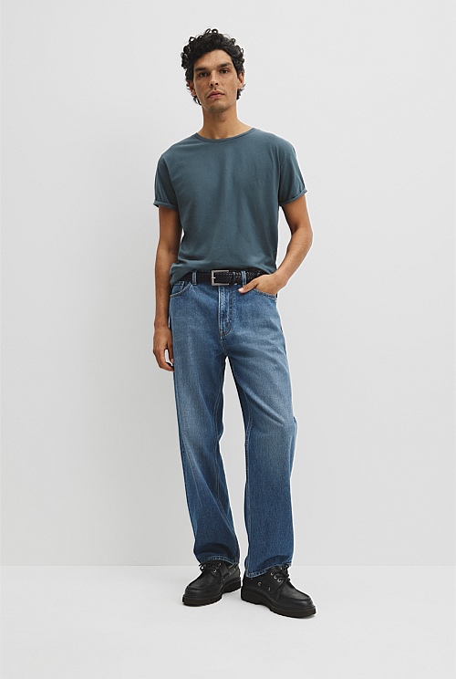 Australian Cotton Longline Garment Dye T-Shirt Australian Cotton Longline Garment Dye T-Shirt