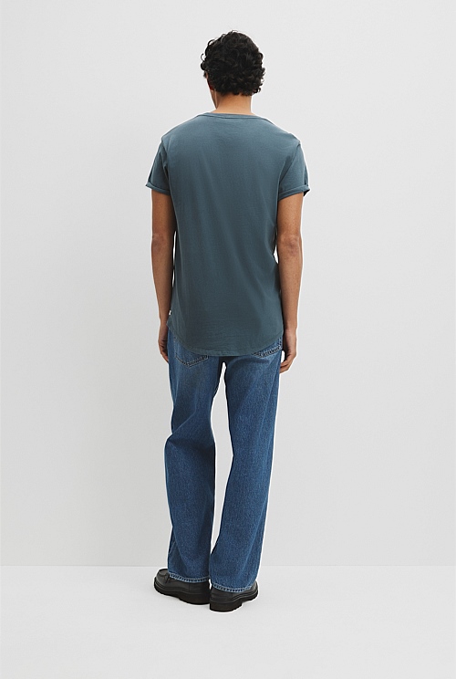 Australian Cotton Longline Garment Dye T-Shirt Australian Cotton Longline Garment Dye T-Shirt