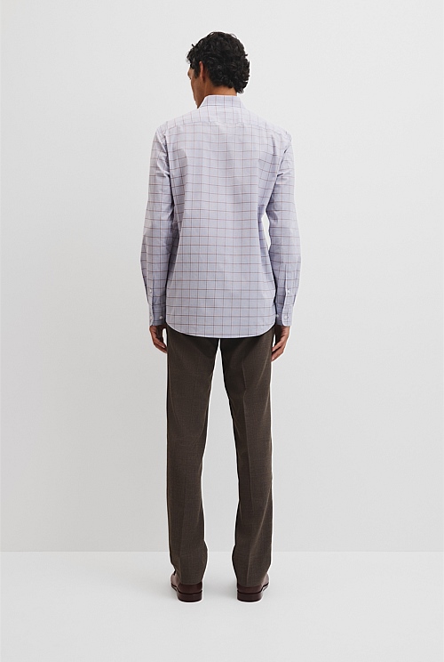Long Sleeve Slim Curved Sleeve Check Shirt Long Sleeve Slim Curved Sleeve Check Shirt