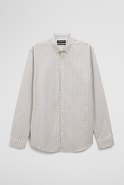Regular Fit Cotton Grid Shirt