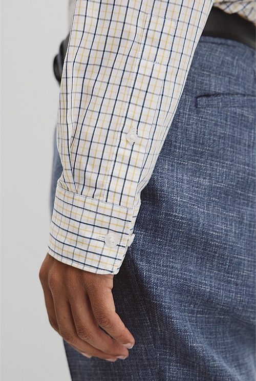 Regular Fit Cotton Grid Shirt
