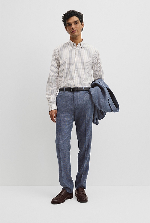 Regular Fit Cotton Grid Shirt