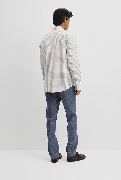 Regular Fit Cotton Grid Shirt