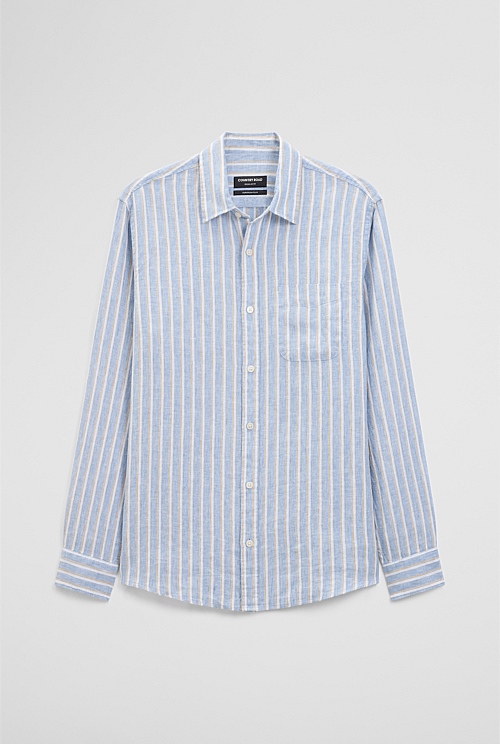 Regular Fit Linen Stripe Shirt Regular Fit Linen Stripe Shirt