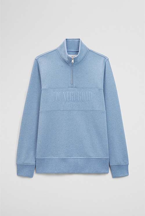 Australian Cotton Half Zip Heritage Sweat Australian Cotton Half Zip Heritage Sweat