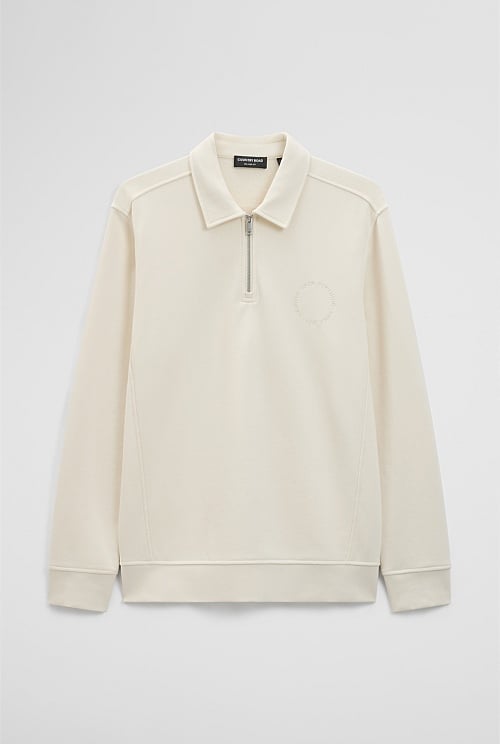 Australian Cotton Long Sleeve Folded Collar Sweat
