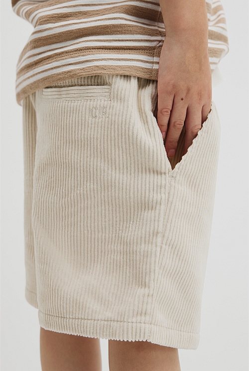 Organically Grown Cotton Pull On Cord Straight Organically Grown Cotton Pull On Cord Straight