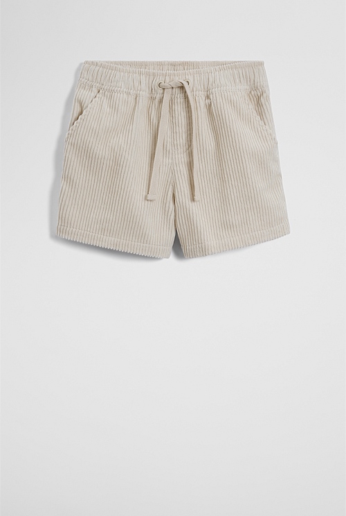 Organically Grown Cotton Pull On Cord Straight Short Organically Grown Cotton Pull On Cord Straight Short