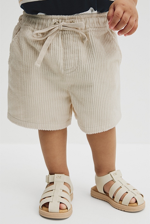 Organically Grown Cotton Pull On Cord Straight Short Organically Grown Cotton Pull On Cord Straight Short