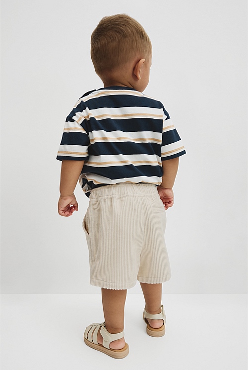 Organically Grown Cotton Pull On Cord Straight Short Organically Grown Cotton Pull On Cord Straight Short
