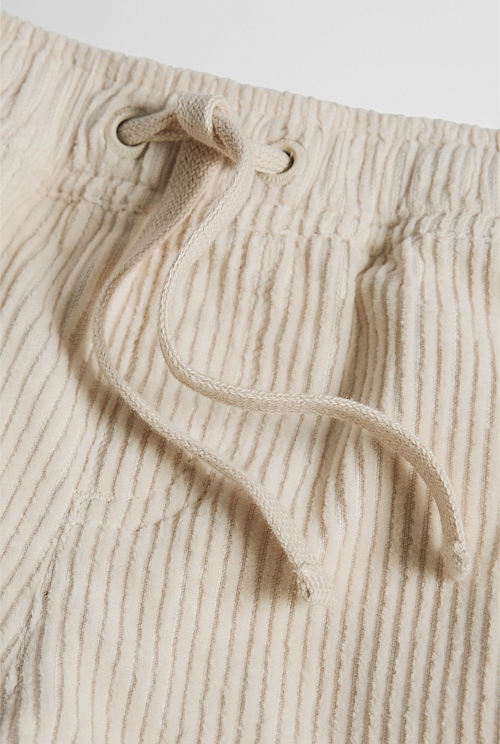 Organically Grown Cotton Pull On Cord Straight Short Organically Grown Cotton Pull On Cord Straight Short