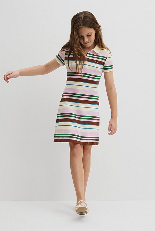 Teen Australian Cotton Short Sleeve Collar Polo Dress Teen Australian Cotton Short Sleeve Collar Polo Dress