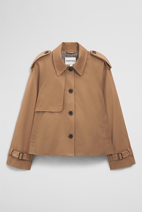 Crop Swing Trench Jacket Crop Swing Trench Jacket