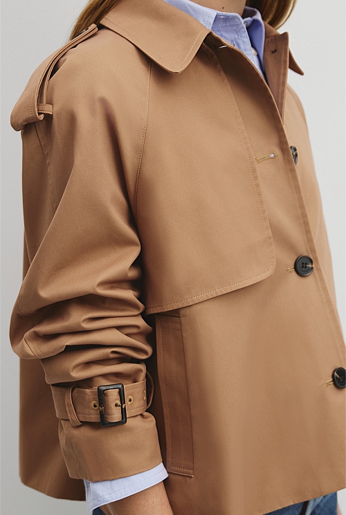 Crop Swing Trench Jacket Crop Swing Trench Jacket