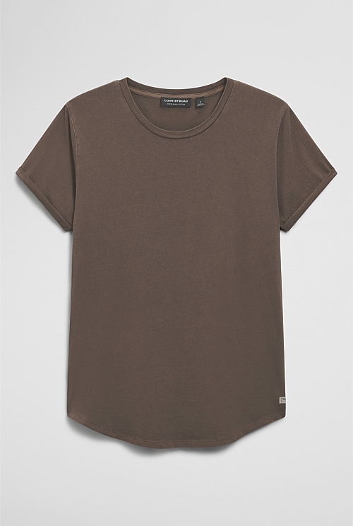 Australian Cotton Longline Garment Dye T-Shirt