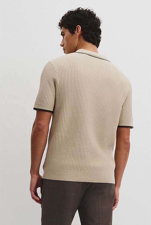 Australian Good Earth Cotton Tapered Trophy Polo Australian Good Earth Cotton Tapered Trophy Polo