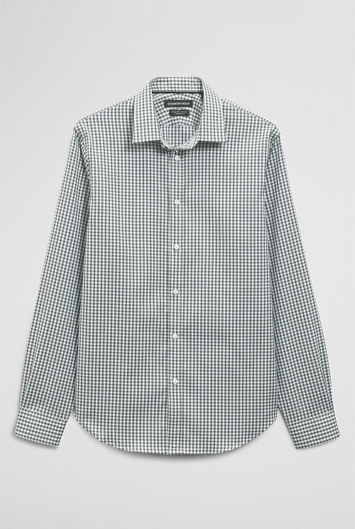 Regular Fit Gingham Travel Shirt Regular Fit Gingham Travel Shirt