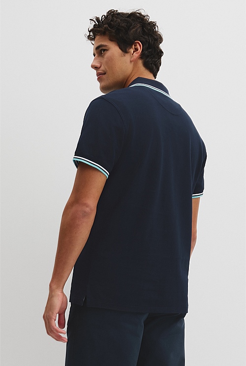 Australian Cotton CR Logo Pique Polo Australian Cotton CR Logo Pique Polo