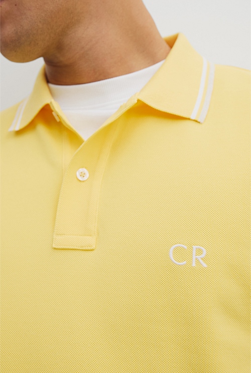 Australian Cotton CR Logo Pique Polo Australian Cotton CR Logo Pique Polo