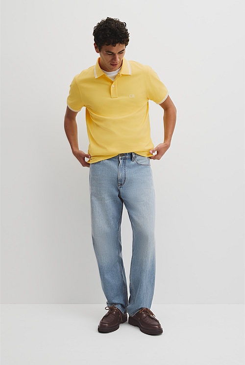 Australian Cotton CR Logo Pique Polo Australian Cotton CR Logo Pique Polo
