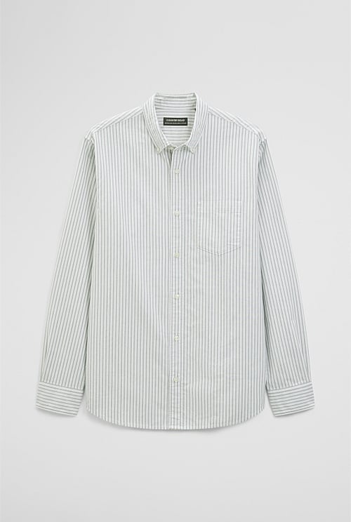 Regular Fit Australian Good Earth Cotton Oxford Stripe Shirt Regular Fit Australian Good Earth Cotton Oxford Stripe Shirt
