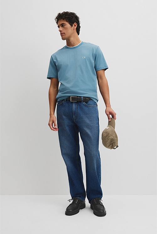 Australian Cotton CR Logo Tipped T-Shirt Australian Cotton CR Logo Tipped T-Shirt