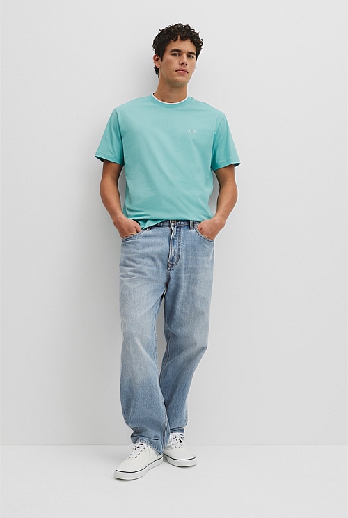 Australian Cotton CR Logo Tipped T-Shirt Australian Cotton CR Logo Tipped T-Shirt