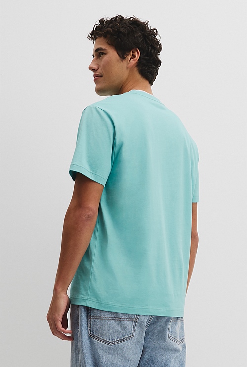Australian Cotton CR Logo Tipped T-Shirt Australian Cotton CR Logo Tipped T-Shirt