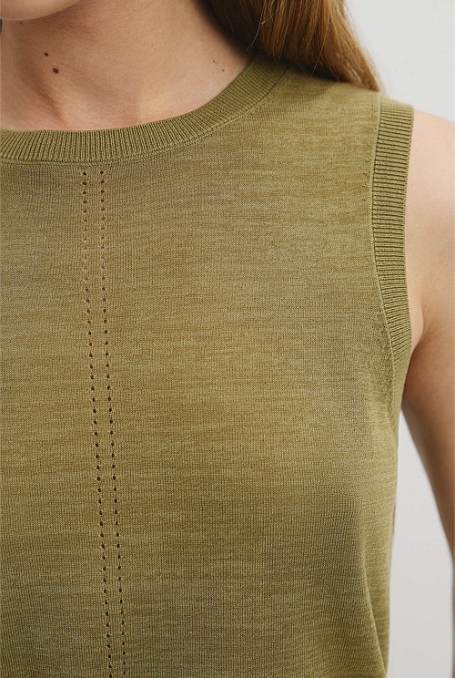 Pointelle Detail Neck Tank Pointelle Detail Neck Tank