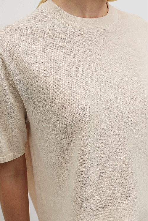 Fine Mesh Knit T-Shirt Fine Mesh Knit T-Shirt