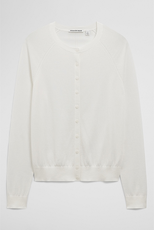 Pointelle Detail Cardigan
