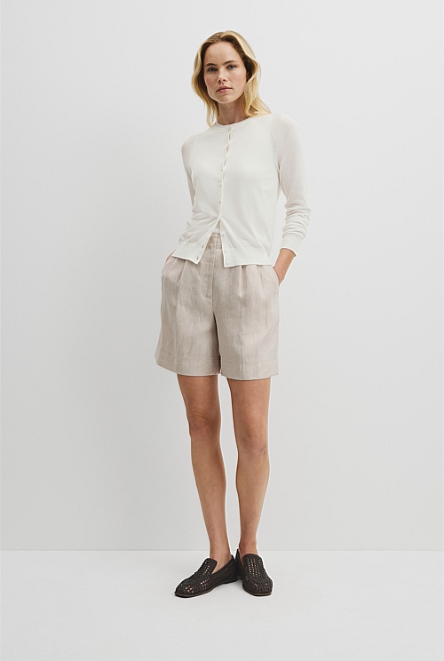 Pointelle Detail Cardigan