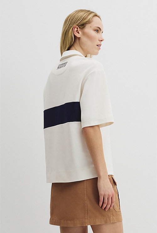 Australian Cotton Short Sleeve Workwear Block Rugby Polo Australian Cotton Short Sleeve Workwear Block Rugby Polo