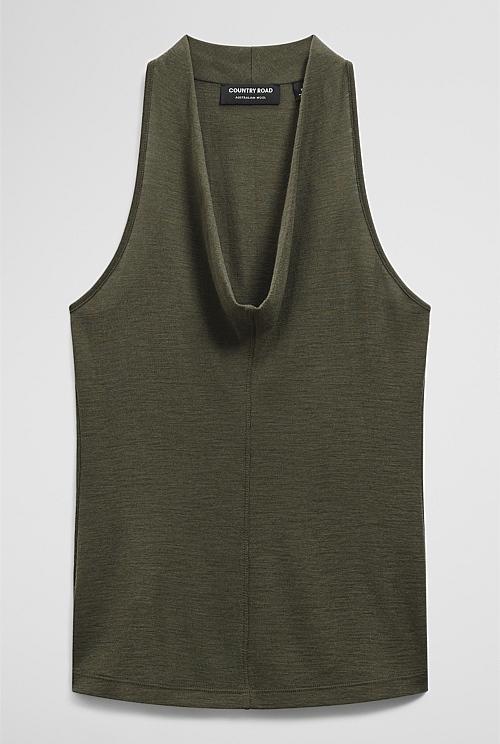 V-Neck Wool Drape Top V-Neck Wool Drape Top