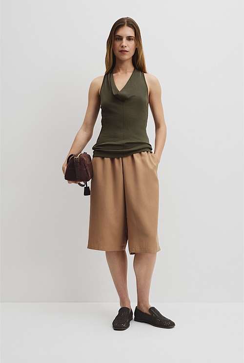 V-Neck Wool Drape Top V-Neck Wool Drape Top