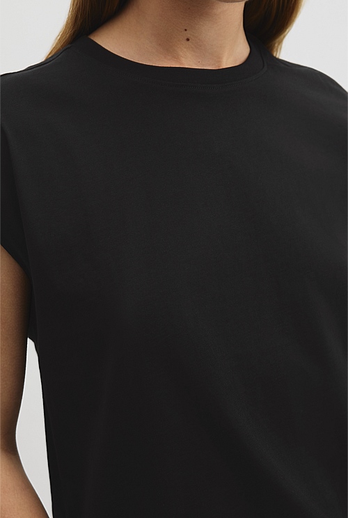 Australian Cotton Relaxed Crew Tank Australian Cotton Relaxed Crew Tank