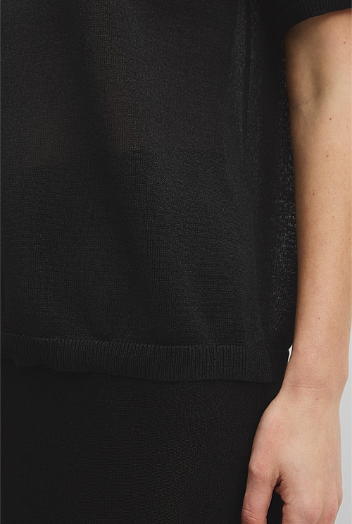 Fine Mesh Knit T-Shirt Fine Mesh Knit T-Shirt