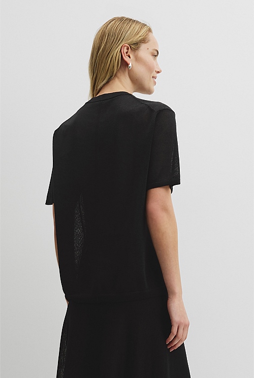 Fine Mesh Knit T-Shirt Fine Mesh Knit T-Shirt