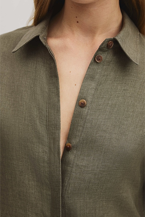Short Sleeve Linen Shirt Short Sleeve Linen Shirt