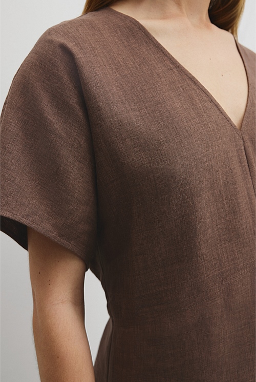 Linen Midi Dress Linen Midi Dress
