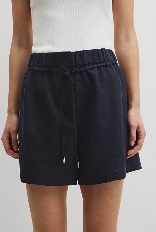 Pull On Linen Short Pull On Linen Short