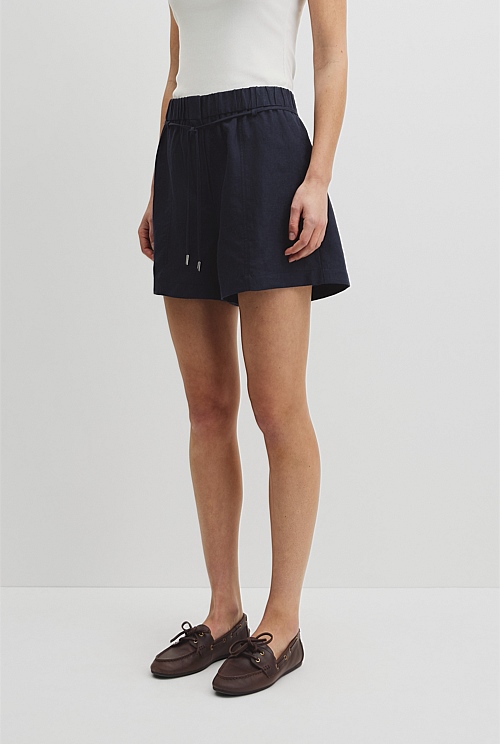 Pull On Linen Short Pull On Linen Short