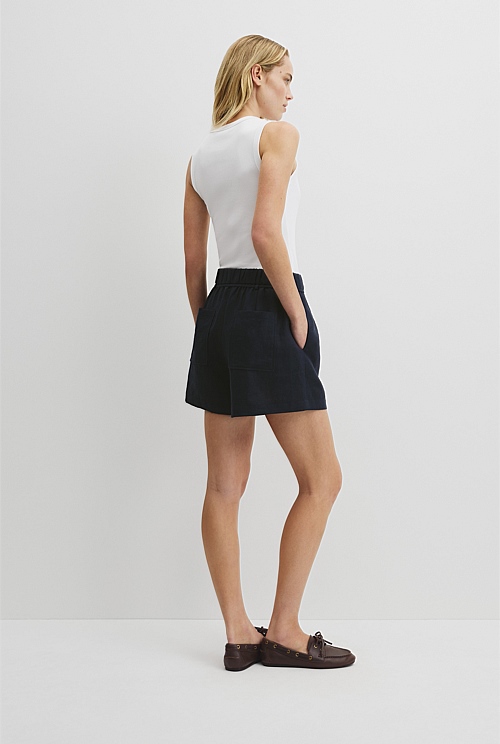 Pull On Linen Short Pull On Linen Short