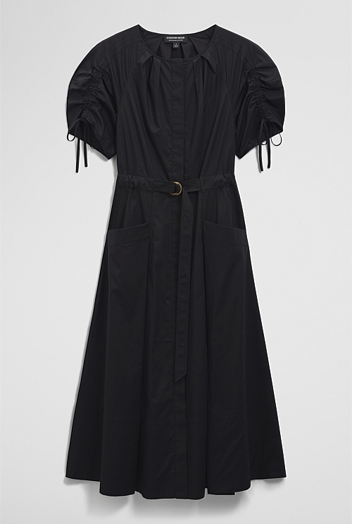 Gathered Sleeve Midi Dress Gathered Sleeve Midi Dress