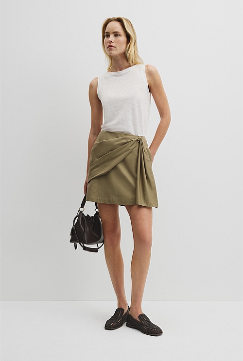 Bow Drape Skirt